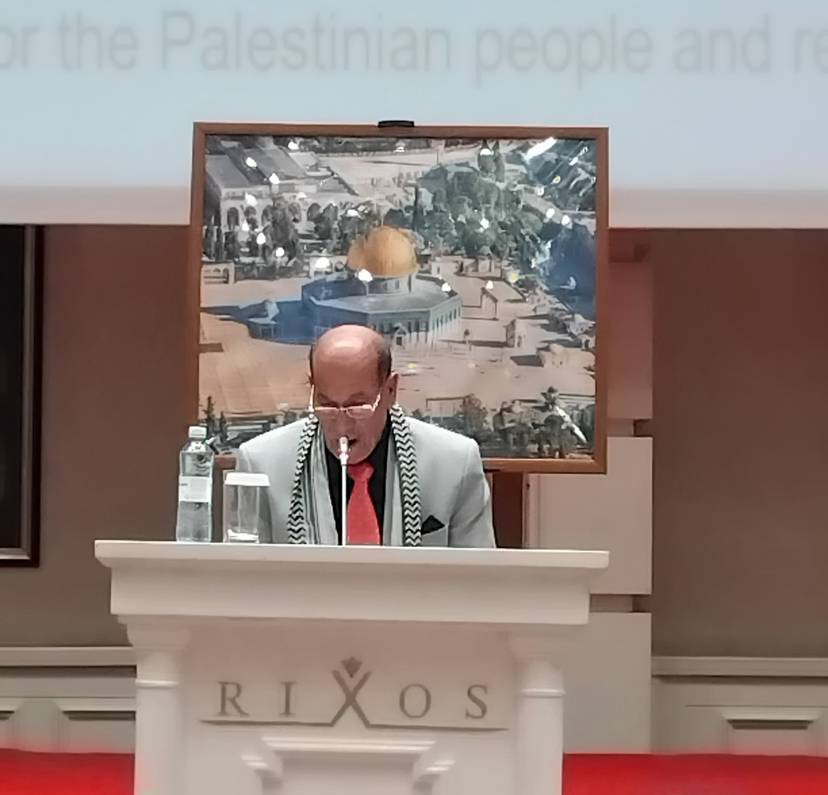 Intervention by His Excellency Ambassador Kamel Fenniche during a solidarity meeting with Palestine