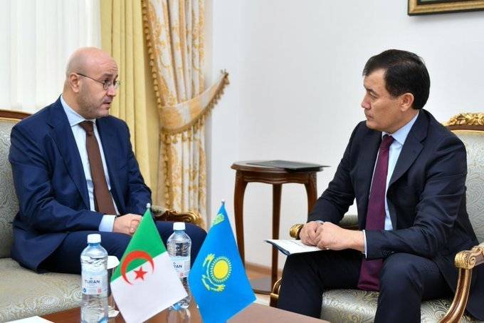 The Ambassador of Algeria in Kazakhstan, Athmane Mehadji, presented copies of his credentials to the Deputy Minister of Foreign Affairs of Kazakhstan